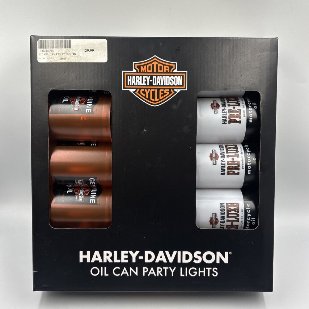 Harley Davidson Oil Can Party Lights - Decor - HDL-10018